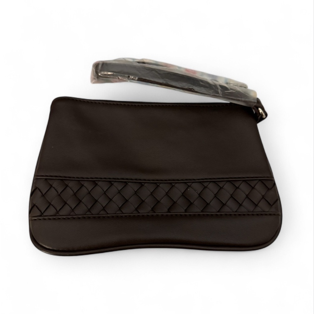 Jessica Moore Brown Faux Leather Wristlet Clutch - Picture 3 of 4